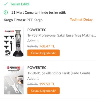 Powertec TR‑758 Tıraş Makinesinin Sürekli Isınma Problemi Ve Haksız 600 TL Servis Ücreti