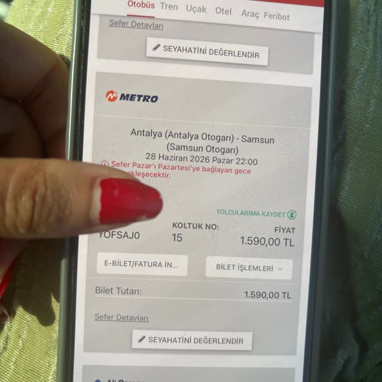Metro Turizm'de Koltuk Değişikliği Ve Uzayan 17 Saatlik Yolculuk
