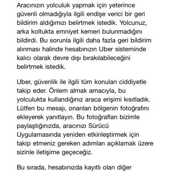Yanlış Emniyet Kemeri İhlali Bildirimi Nedeniyle Hesabım Kısıtlandı