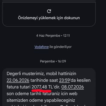 İzahsız 2.077 TL Ücret Ve Fatura Gönderilmemesi Şikayetim