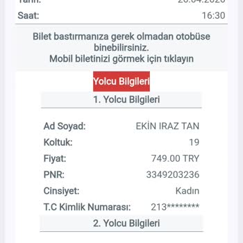 Obilet'te İptal Edilen Bilet İadesi Ve Fazladan Çekilen Ücret İçin Şikayet
