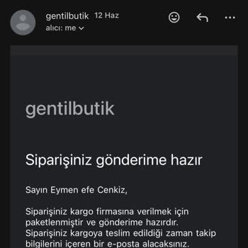 Gentil Butik'ten Siparişim Gecikti Ve Ürün Gelmedi, İade Talebim Cevapsız