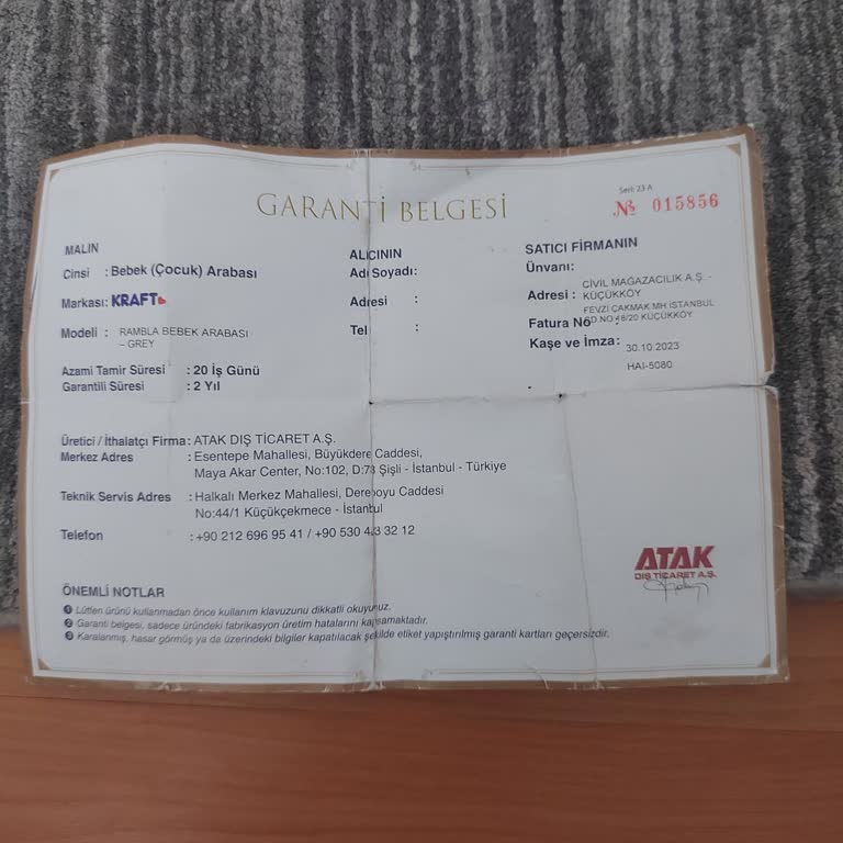 Kraft Bebek Arabasında Tekrarlayan Arıza Ve Servisin Uzak Konumundan Dolayı Yardım Eksikliği