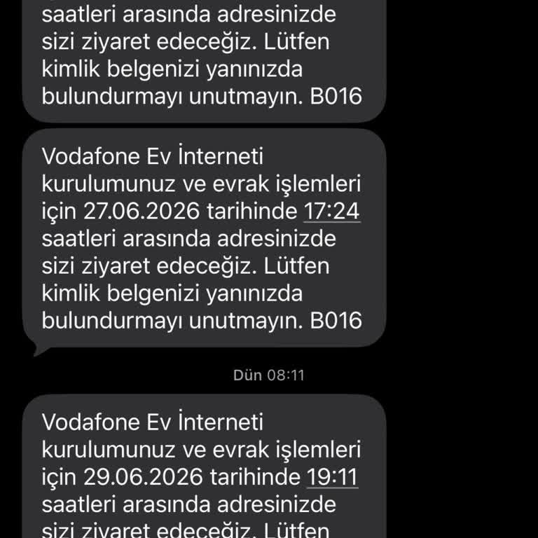 Vodafone Ev İnterneti Kurulumunda Randevu Gelmemesi Ve Bilgilendirme Eksikliği