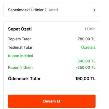 Migros Yemek Uygulamasında Gösterilen İndirimli Fiyatın Tam Tutar Olarak Çekilmesi