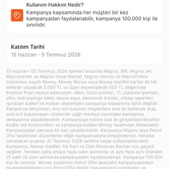 Migros Money Kampanyasında Şifre Gelmemesi Sorunu