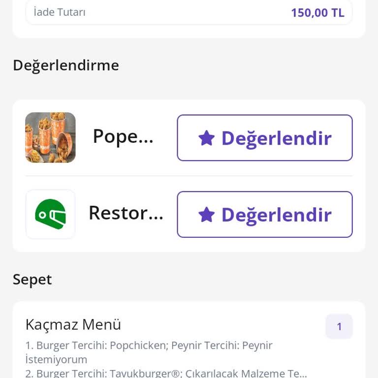 Popeyes Şubesinde Tekrarlanan Eksik Hamburger Ve Geciken İade