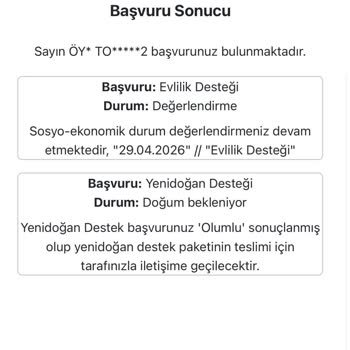 Yenidoğan Destek Paketi Başvurusunda Çelişkili Bilgi