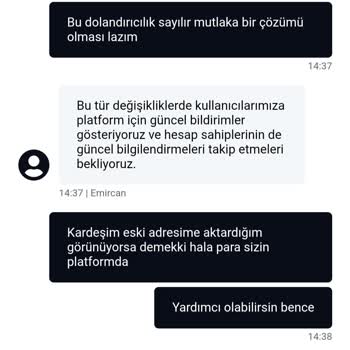 BTCTURK’te Bildirimsiz Adres Değişikliği Ve 100 USDT Mağduriyeti