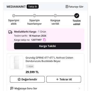 Teslim Edilmemiş Buzdolabı Ve Çamaşır Makinesi İçin Para İadesi Talebi