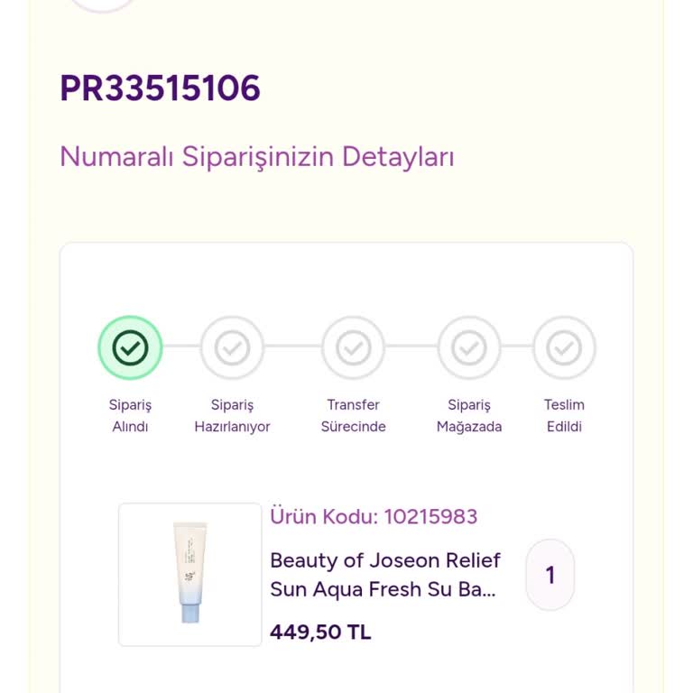 Siparişim Alındı Aşamasında Kaldı, Acil Güneş Kremi Teslimatı Gerekli