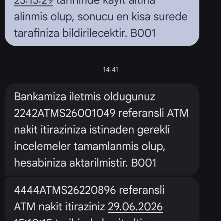 ATM’de Sıkışan 41.200 TL’nin Eksik İadesi Ve Tam Geri Ödeme Talebi