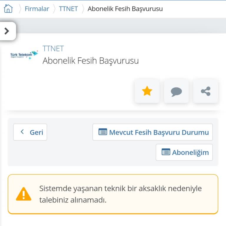 EDevlet Üzerinde Teknik Aksaklık TTNET İnternet Feshi İmkansız