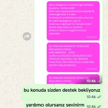 Penguen Termosunun 12 Saat Sıcak Tutma Özelliği Çalışmıyor Ve Destek Vermiyor