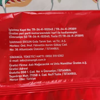 Sinangil Çeşidim Simitte Plastik Parça