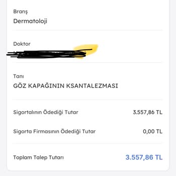 Kısa Göz Muayenesi İçin 3.557 TL Ücret Ve Sigorta Kapsamı Dışında Kalması