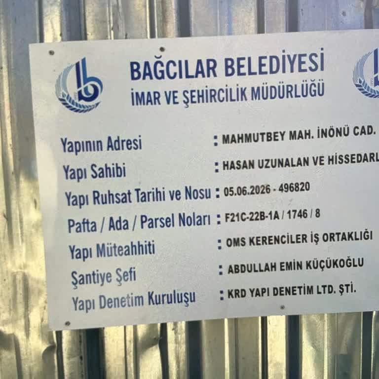 Bağcılar Belediyesi ruhsatlandırma sürecinin incelenmesi
