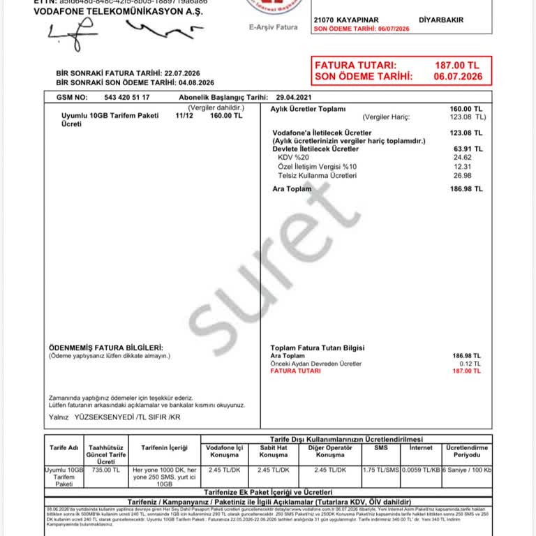 Vodafone 10 GB Tarifemin Fiyatı Açıklamasız 395 TL’ye Çıktı Ve Kaba Üslup Kullanıldı