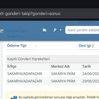 PTT Kargo Kaybı Ve Sakarya Şubesi Telefon Yanıtı Vermemesi, Telafi Talebi