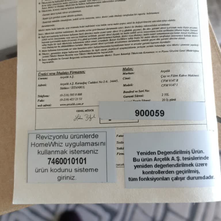 Sıfır Ürün Aldım, Yeniden Değerlendirilmiş Çay Makinesi Çıktı