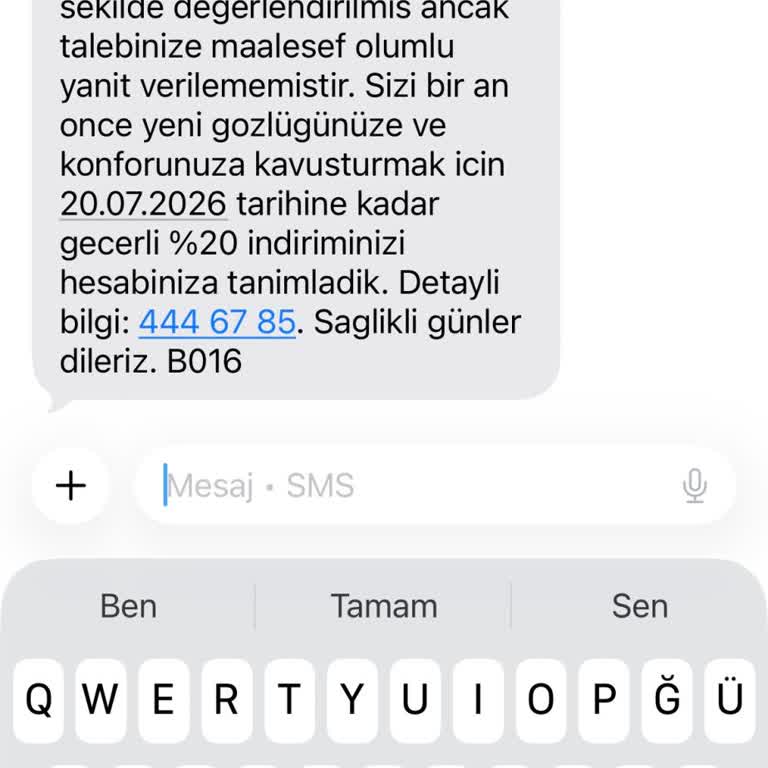 Garanti Kapsamında Gözlük Tamiri Reddedildi Ve Müşteri Temsilcisi Sesini Yükseltti