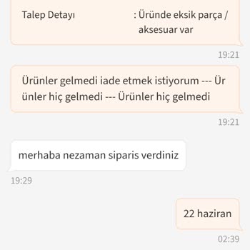 Teslim Edilmeyen Sipariş İçin Ücret İadesi Ve Mağduriyetin Giderilmesi Talebi