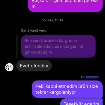 İade Sonrası Geri Ödeme Yapılmadı