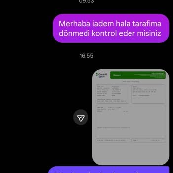 İade Sonrası Geri Ödeme Yapılmadı
