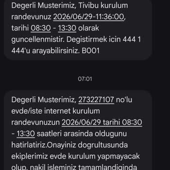 Taşınma Sonrası Internet Bağlantısı Sağlanamıyor Ve 1000 TL Nakil Ücreti İadesi Talebi