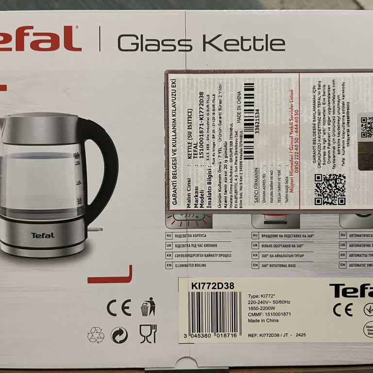 Kapağı Açılmayan Işıklı Cam Kettle İçin Değişim Veya İade Talebi