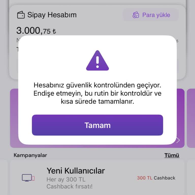 Sipay Cüzdan Hesabım Kısıtlı, 3.000 TL Bakiyeye Erişemiyorum