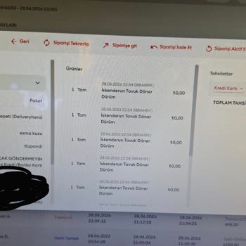 Yemeksepeti'nde Çifte Çekim Ve Cevapsız Destek