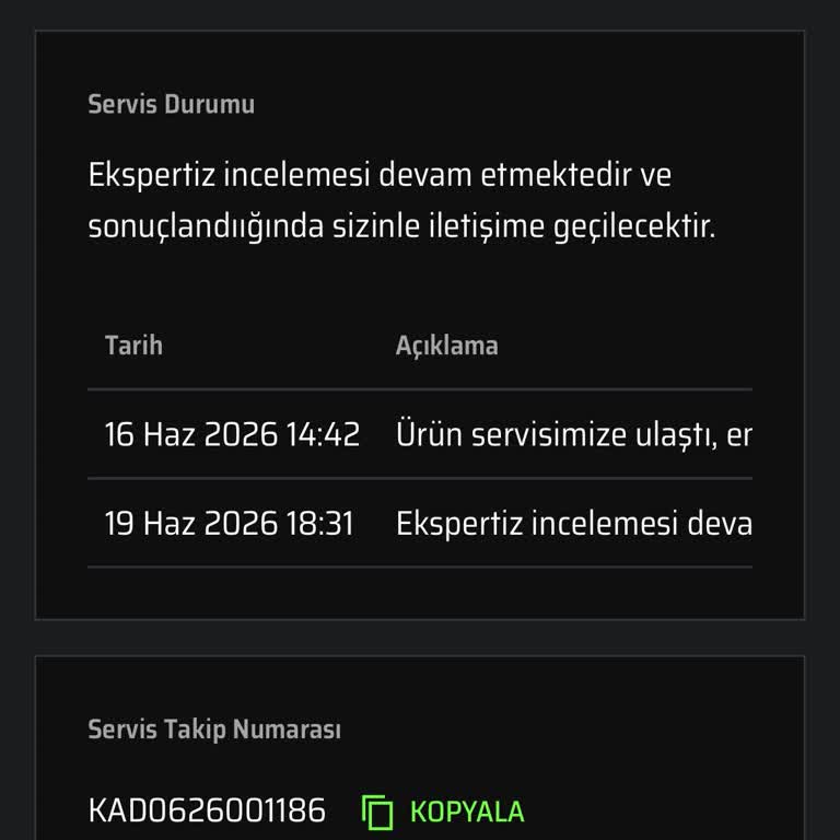 Klavye Değişimi İçin Uzayan Ekspertiz Süreci Ve Müşteri Şikayeti