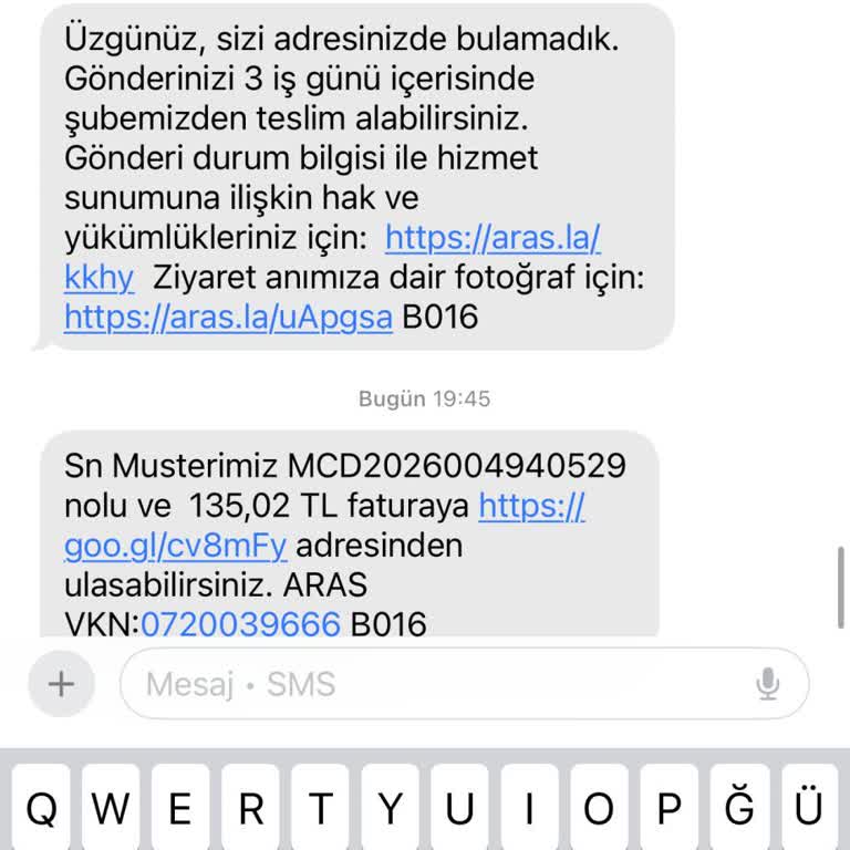 Aras Kargo Personelinin Para Üstü Veremediği İçin Teslim Etmemesi Ve Kaba Davranışı