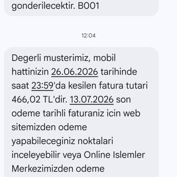 Haziran Ayı Faturasız Kullanımda Kesilen 466 TL’lik Faturanın İptali Ve Açıklama Talebi
