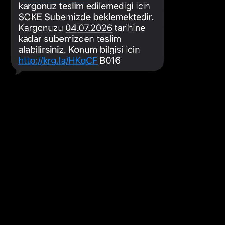 Aras Kargo Söke Şubesinin Teslimat Reddine Karşı Şikayet