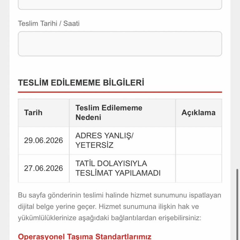 Acil Web Kameram Geciken Kargo Ve Bilgi Eksikliği
