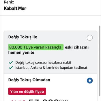 Fiyat Farkı İçin Hediye Bakiyesi Talebi