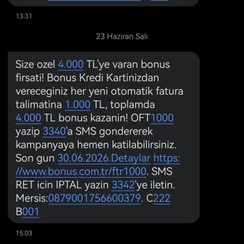 Garanti BBVA Kampanya Şartları Açıklanmadığı İçin Bonus Reddi