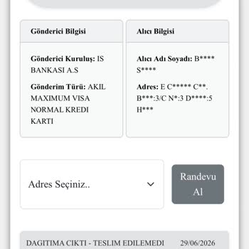 Kredi Kartım Teslim Edilmedi, Sistem Yanıltıyor