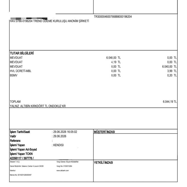 Midasbuy’ta Yanlış IBAN’a Gönderilen 6.044 TL’nin İadesi Talebi