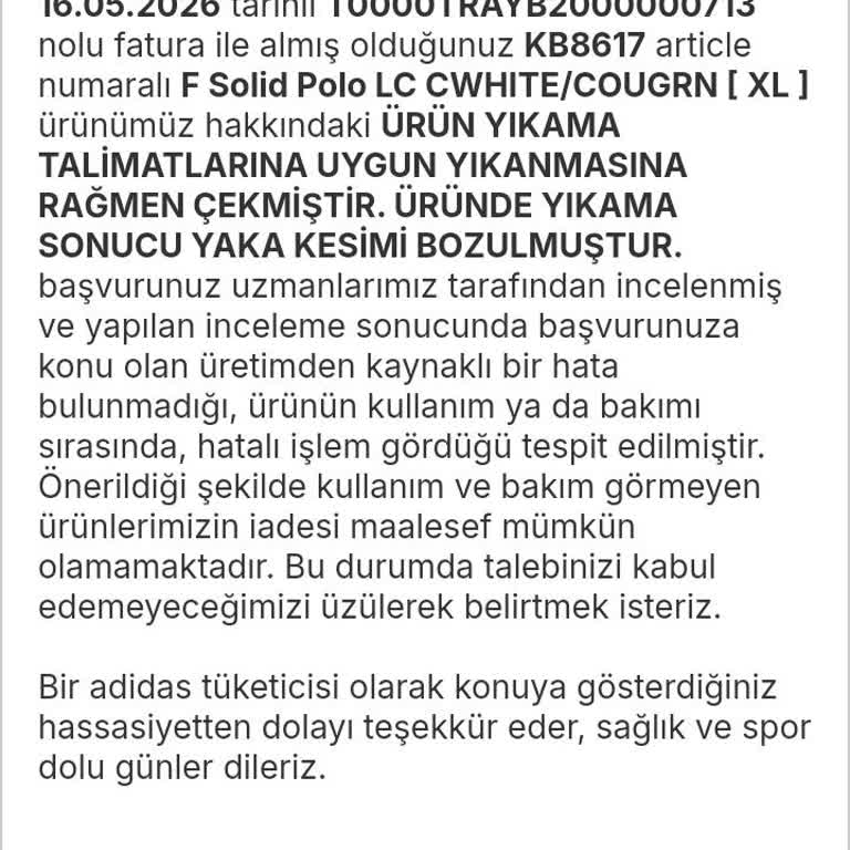 Adidas T-Shirt Çekildi Ve İndirim Vaadi Yanıltıcı