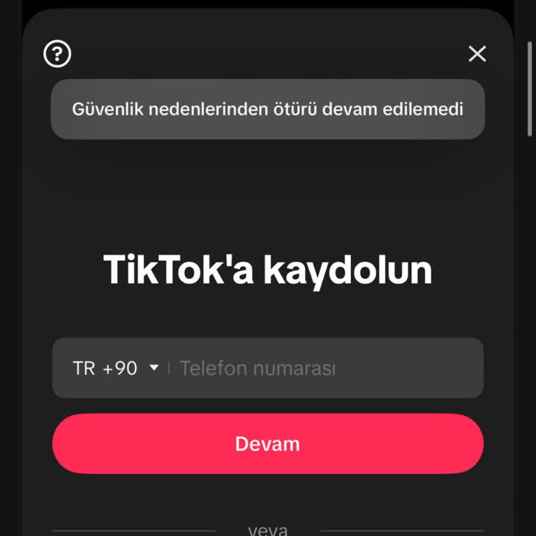 TikTok’ta Google İle Mobil Girişte Güvenlik Hatası Ve Destek Botunda Kod Hatası