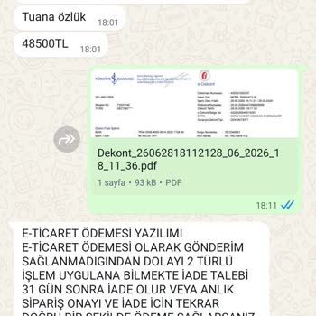 Hepsiburada'da Kişisel Bilgilerime Erişim Ve 48.500 TL Sahte EFT Talebi