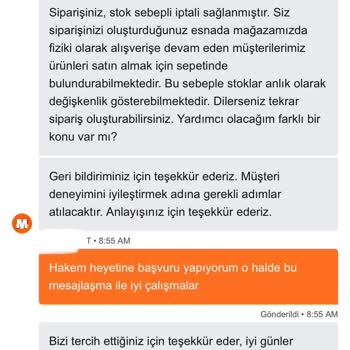 Siparişim Bilgi Almadan İptal Edildi Ve Destek Umursamaz Yaklaşımlı