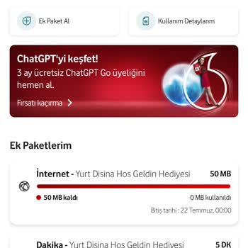 Kullanmadığım Yurt Dışı Vodafone Faturam 3.945 TL İptal Edilmeli