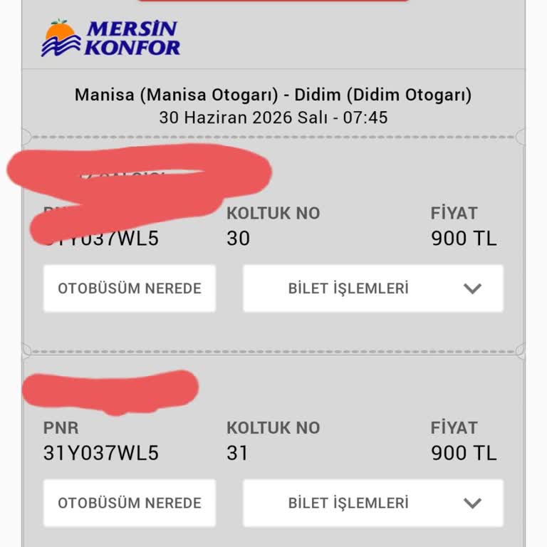 Obilet Mersin Konfor Seyahat Otobüsünde Çocuğumla 2 Saat Bekletilmek Ve İade Reddi