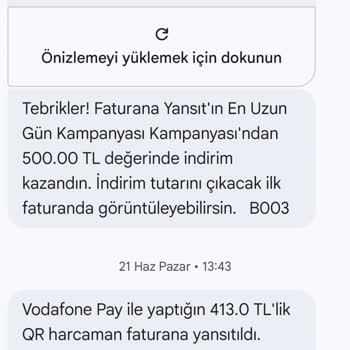 Vodafone Kampanya İndirimleri Yanıltıcı Ve Faturam 1.290 TL'ye Çıktı