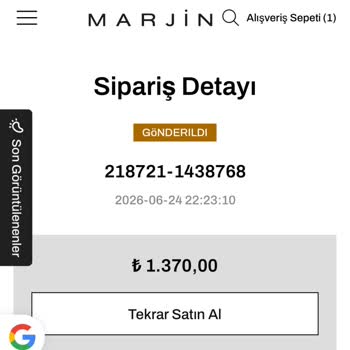 Marjin Store Sahte Sitesi: Teslim Edilmeyen Sipariş Ve İade Talebi