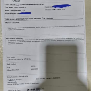Defolu Tefal Süpürge İçin İade Talebi Ve Cevapsız Müşteri Desteği